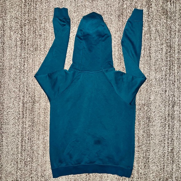 Nike Sportswear Men's Club Fleece Essential Hoodie in Teal - Picture 8 of 8